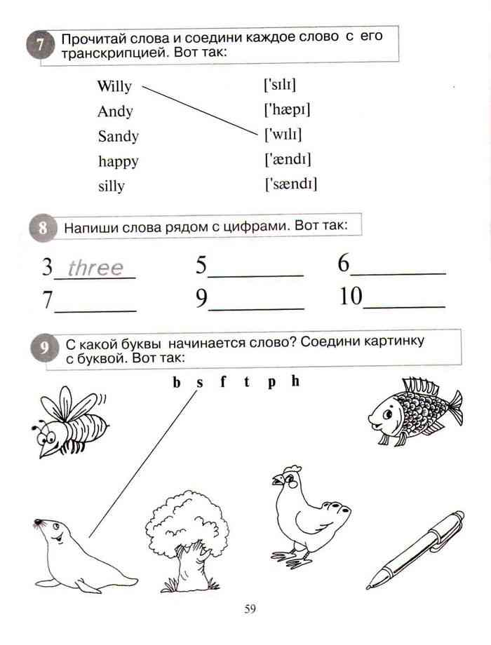 Английский язык для младших школьников Рабочая тетрадь Шишкова часть 1 ...